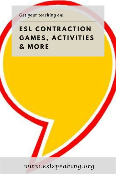 So whether you're a teacher yourself, a parent. Teaching Contractions: ESL Games, Worksheets & Lesson Plans