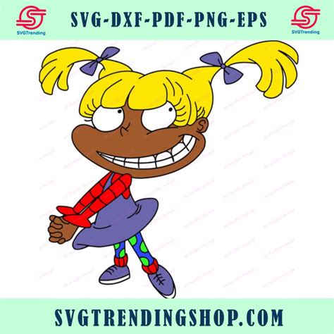 Angelica Pickles African American With Black Hair Rugrats Svg 4 Svg