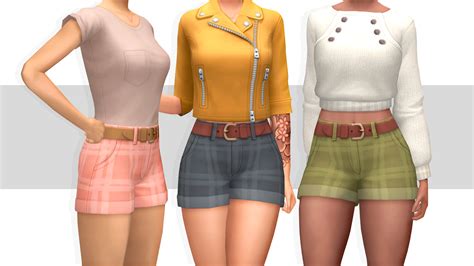 Plaid Shorts Storylegacysims On Patreon Sims Outfit Sims 4