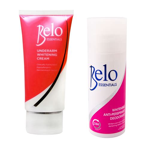 Belo Essentials Underarm Whitening Set Whitening Roll On Deodorant