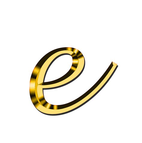 Download Gold Typography Letter E Transparent Png Sti