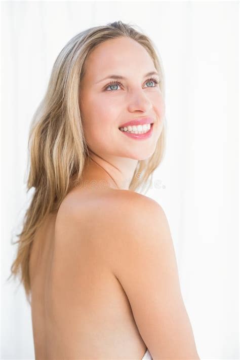 Pretty Blonde Sitting On Massage Table Stock Image Image Of Health