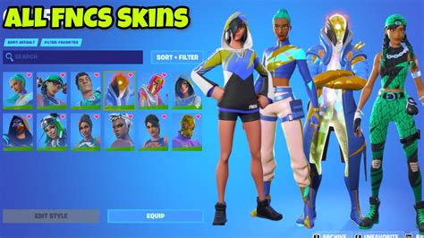 Fortnite All Fncs Skins Showcasechampion Kyracosmic Infinity Youtube