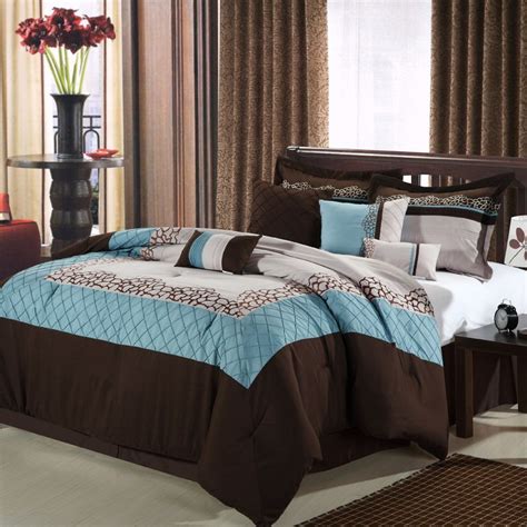 Maybe you would like to learn more about one of these? Mustang Brown, Blue, Beige 8 Piece Queen Comforter Bed In ...