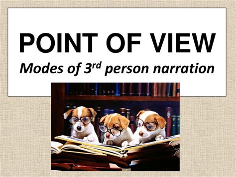 Point Of View Modes Of 3rd Person Narration Ppt Download