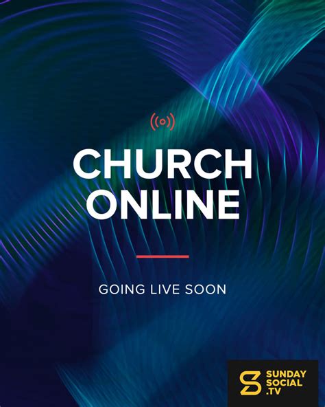 Church Online Going Live Soon Sunday Social