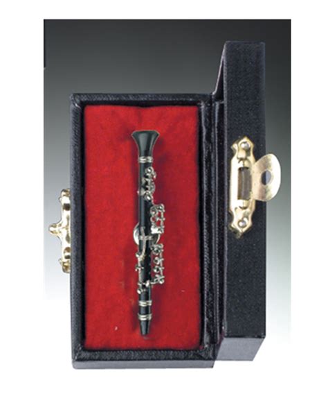 Black Clarinet Lapel Pin With Case
