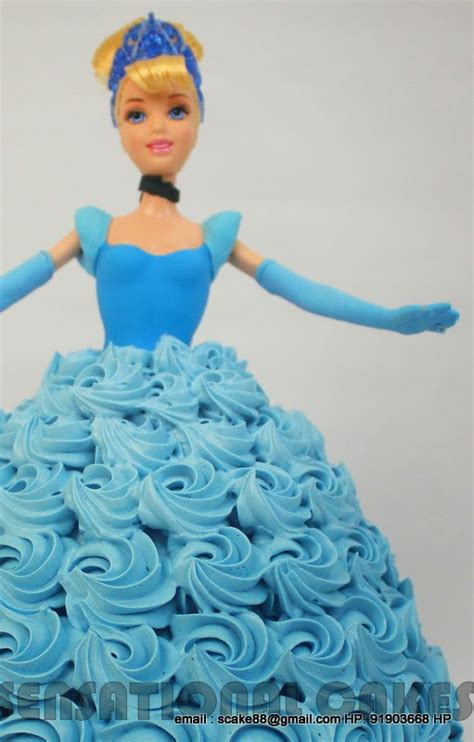 Princess doll cake is the best online shop in singapore exclusively selling custom princess happy birthday cakes for girls. The Sensational Cakes: Cinderella DOLL 3D ROSETTE OMBRE ...