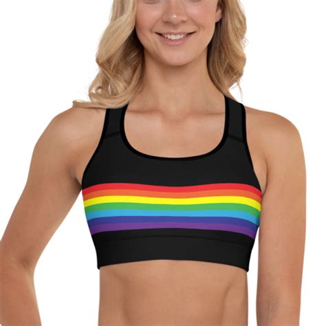 Rainbow Sports Bra Rainbow Flag Training Bra Gay Pride Flag Etsy