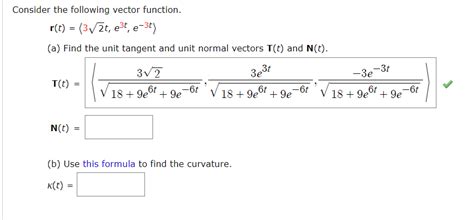 solved consider the following vector function r t 32t