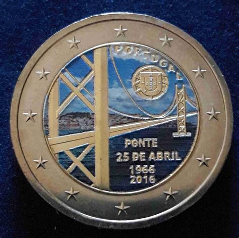 Portugal 2 Euro Coin 50 Years Since Inauguration Of 25th Of April