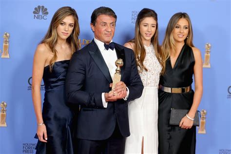 Sylvester Stallone And His Daughters Sistine Sophia And Scarlet