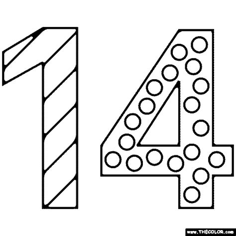 Numbers Online Coloring Pages