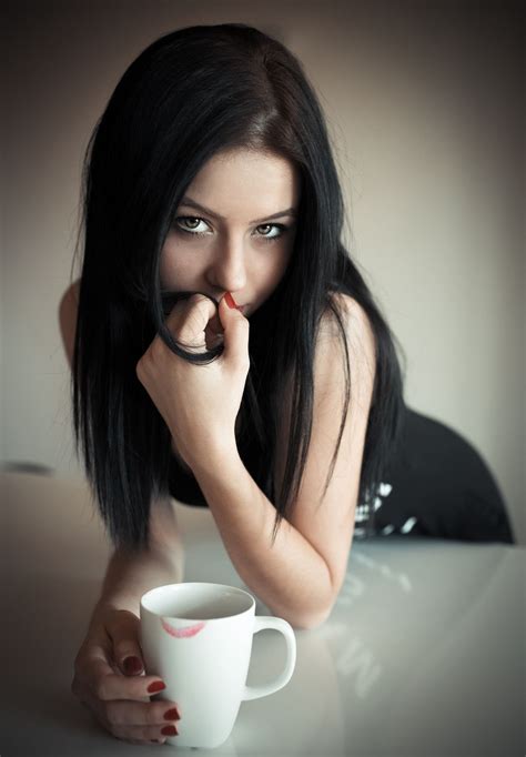 Portrait Sexy Coffee Coffee Girl Beauty
