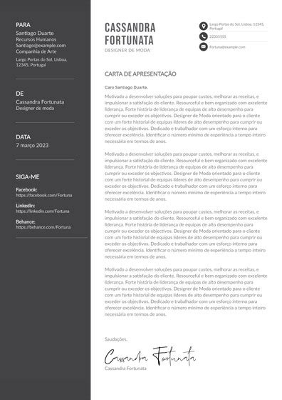 Carta De Apresenta O Simples Modelos Prontos Para Copiar E Adaptar