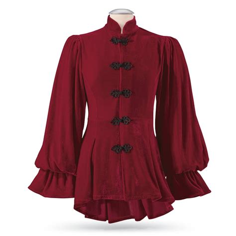 Red Velvet Tunic Womens Romantic And Fantasy Inspired Fashions