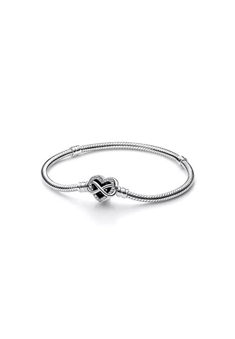 Buy Pandora Pandora Moments Sparkling Infinity Heart Clasp Snake Chain