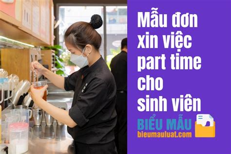 Mẫu đơn Xin Việc Part Time Cho Sinh Viên Mới Nhất 2022