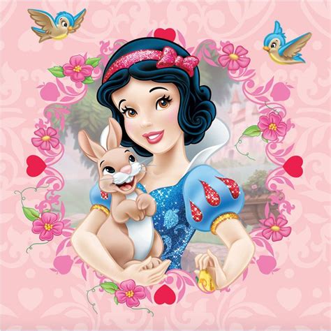 Snow White And Her Bunny Rabbit Friend Disney Princess Drawings
