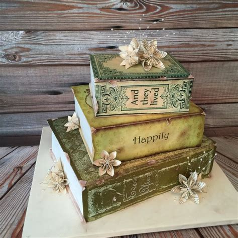 Book Cakes Book Themed Wedding Cake Cool Wedding Cakes