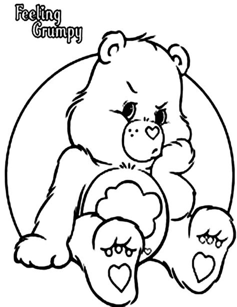 Please let me make the next reboot. Grumpy Bear Is In Bad Mood In Care Bear Coloring Page ...