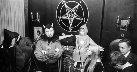Rare Pix Of Anton Lavey Performing Satanic Rites Cavorting With Jayne