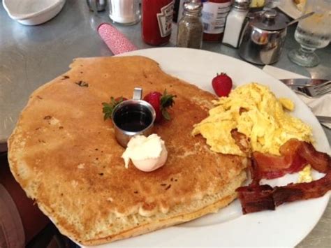 Pancake And Scrambled Eggs With Bacon Picture Of Hash House A Go Go