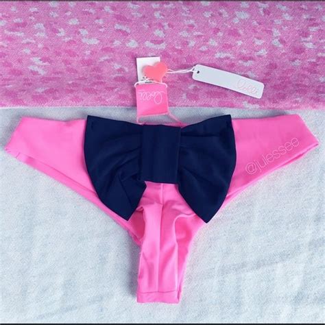 🎈sale🎈•lolli Swim• Pink With Black Bow Bikini Bikinis Bow Bikini