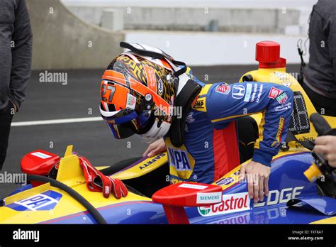 100th Indy 500 Winner Alexander Rossi Climbs Into His Racer During Open