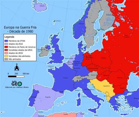 Mapa Da Europa Na Guerra Fria 1980 Tudogeo