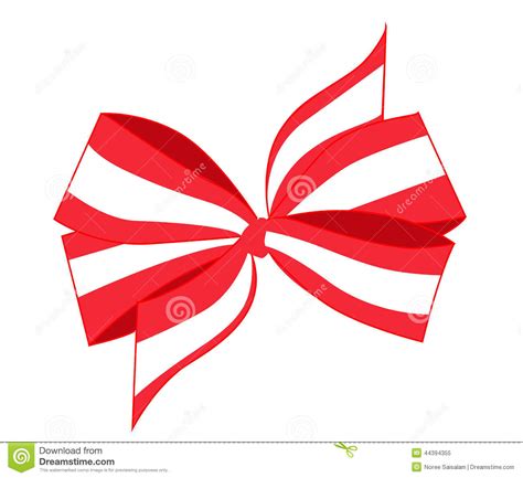 Vector Of Red And White Bow Stock Vector - Illustration of clipped ...