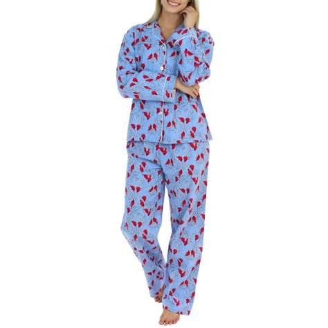 Pajamamania Womens Flannel Long Sleeve Pajama Set