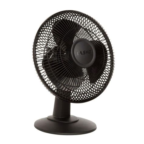 Lasko 12 In 3 Speed Black Oscillating Personal Table Fan With Tilt Back Feature 2017 The Home