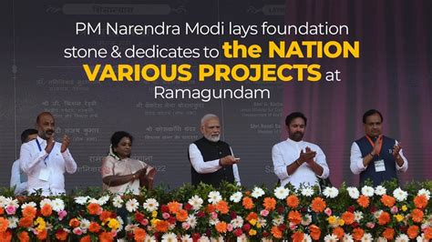 Pm Narendra Modi Lays Foundation Stone And Dedicates To The Nation