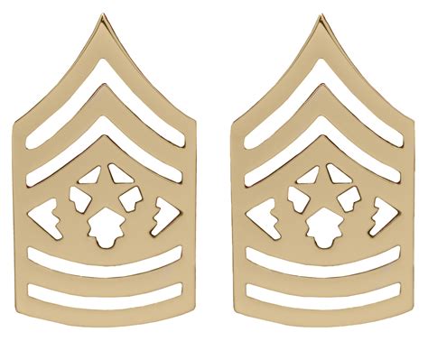Us Army Command Sergeant Major Gold Collar Rank Insignia
