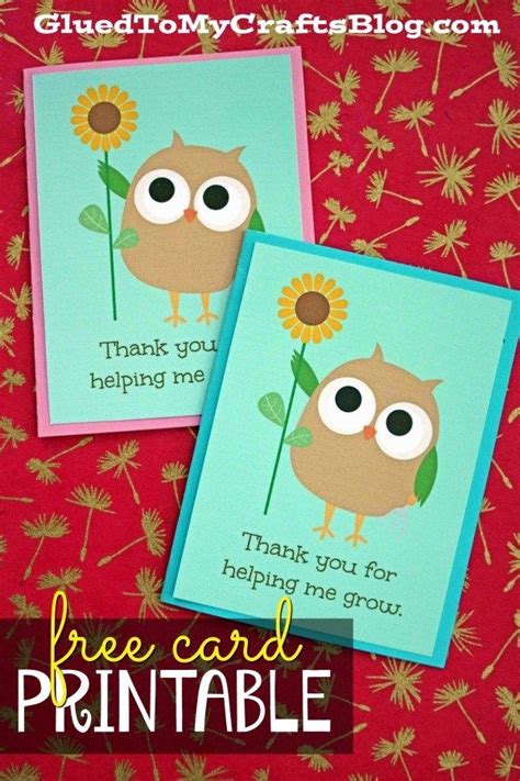 Thanks For Helping Me Grow Card Teacher Thank You Cards Teacher