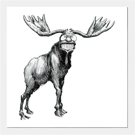 Teddy Roosevelt Bull Moose Cartoon Painting By Aaron Murray Pixels