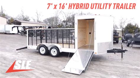 Enclosed Hybrid Utility Trailer 7x16 Walkthrough Youtube