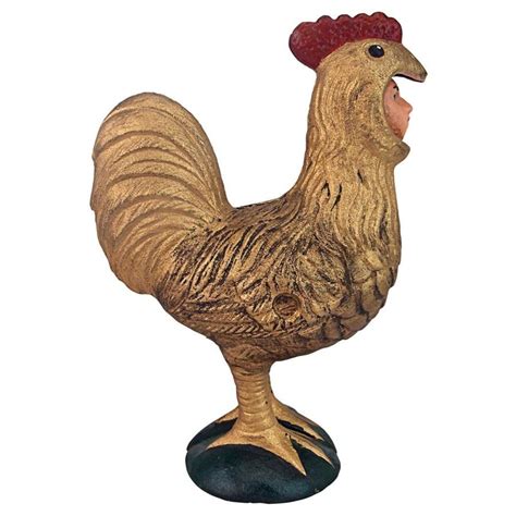Canterbury Tales Chanticleer Rooster Cast Iron Mechanical Bank Sp3204