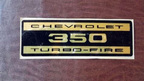 Buy Chevrolet 350 Turbo Fire Valve Cover Decals In Pittsburgh
