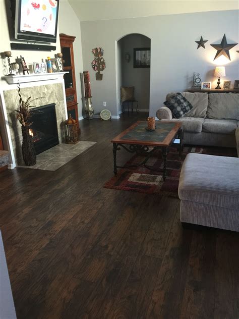 Achim home furnishings achig vfp1.2go10 nexus 1.2mm vinyl floor planks, 6 inches x 36 inches, light grey oak, 10 count. Trafficmaster Saratoga Hickory Laminate Flooring. Simply ...