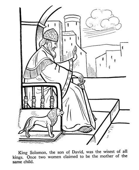 Old Testament Bible Coloring Pages King Solomon 1 Bible Coloring