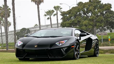 🥇 Black Cars Lamborghini Aventador Sports Car Wallpaper 23441