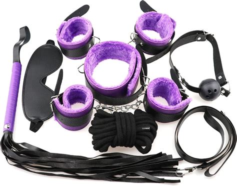 Amazon Com Bed Restraints Kit Handcuffs Sex Toys Leather Bondage Sets Collection Wrist Thigh