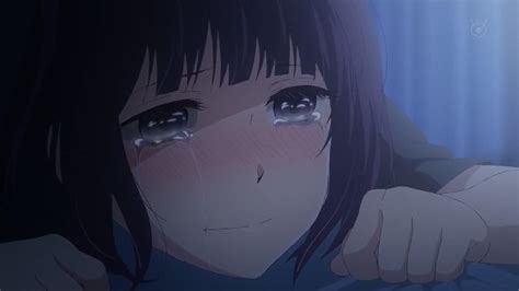Anime Girl Crying But Smiling