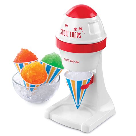 Nostalgia Electric Shaved Ice And Snow Cone Maker Red