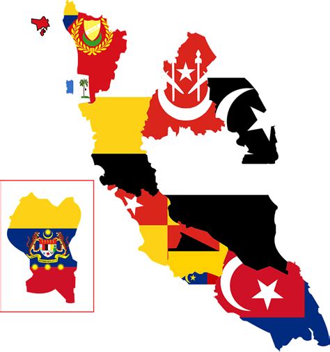 Peninsular Malaysia Flag Map Clipart Free Download Transparent Png