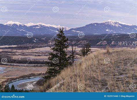 Early Spring Morning At Columbia River Valleynear Radium Hot Springs