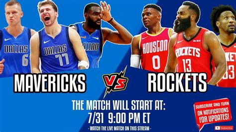 Dallas Mavericks Vs Houston Rockets Mavs Vs Rockets Nba Live Stream Nba Stream Youtube