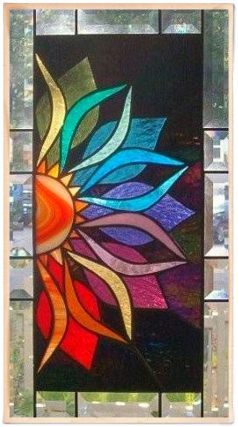 Stained Glass Flower Stained Glass Diy Stained Glass Quilt Faux Stained Glass